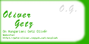oliver getz business card